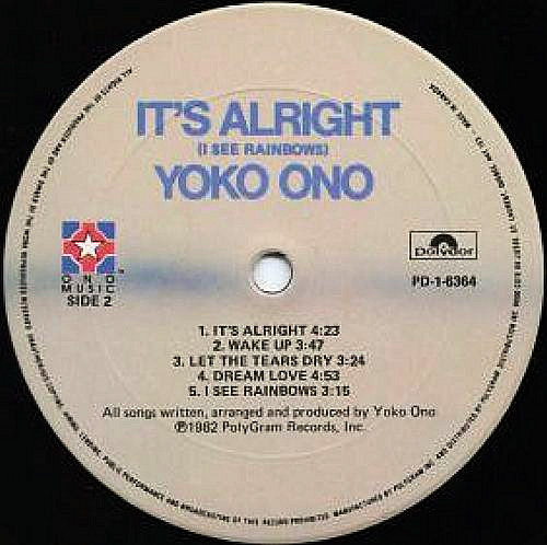 Yoko Ono - It's Alright (I See Rainbows) | Polydor (PD-1-6364) - 4