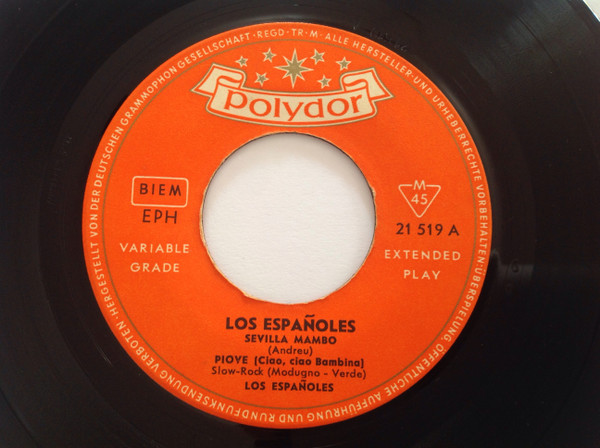 Los Españoles - Sevilla Mambo / Piove / El Reloj / Doce Cascabeles | Polydor (21 519 EPH) - 3