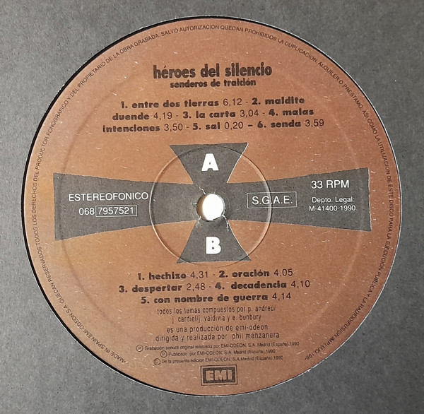 Héroes Del Silencio - Senderos De Traición | EMI (072 7957521) - 3