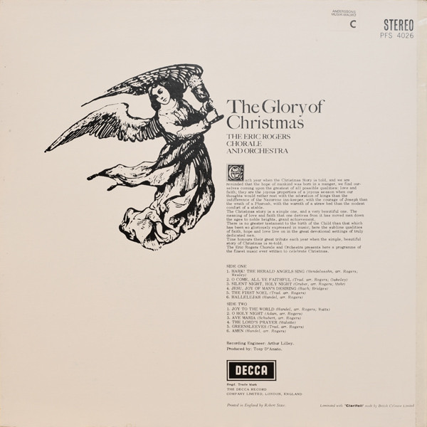 Eric Rogers Chorale And Orchestra - The Glory Of Christmas | Decca (PFS 4026) - 2