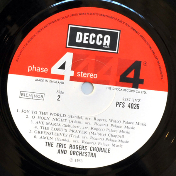 Eric Rogers Chorale And Orchestra - The Glory Of Christmas | Decca (PFS 4026) - 4