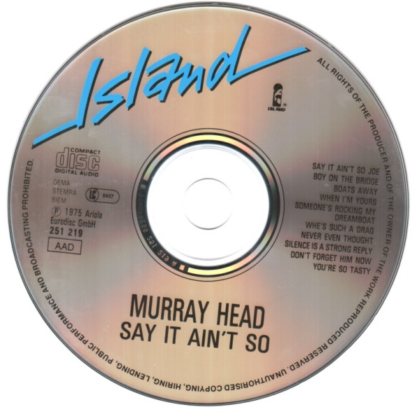 Murray Head - Say It Ain't So | Island Records (251 219) - 3