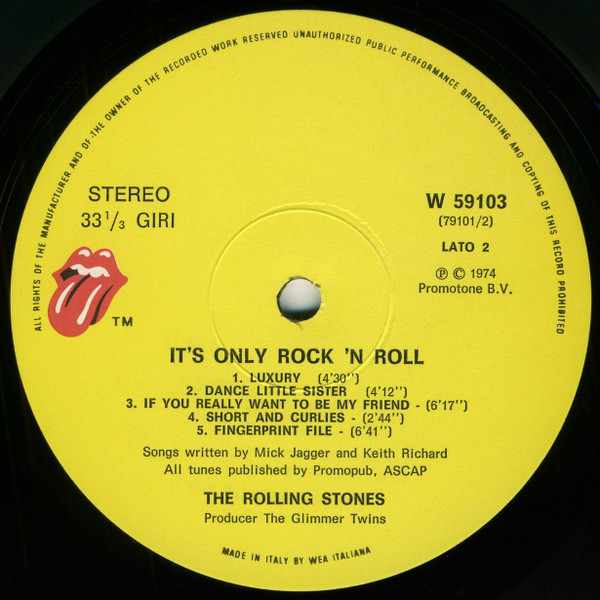 The Rolling Stones - It's Only Rock 'N Roll | Rolling Stones Records (W 59103) - 4 The Rolling Stones - It's Only Rock 'N Roll | Rolling Stones Records (W 59103) - 4