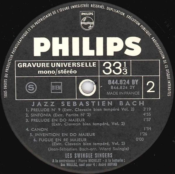 Les Swingle Singers - Jazz Sébastien Bach | Philips (844.824 BY) - 4 Les Swingle Singers - Jazz Sébastien Bach | Philips (844.824 BY) - 4