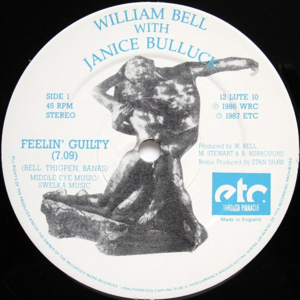 William Bell & Janice Bullock - (I Don't Want To Wake Up) Feelin' Guilty / Headline News | Etc (12 LUTE 10) - 3