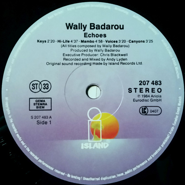 Wally Badarou - Echoes | Island Records (207 483) - 3