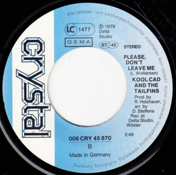 Kool Cad & The Tailfins - Bermuda | Crystal (006 CRY 45 870) - 4