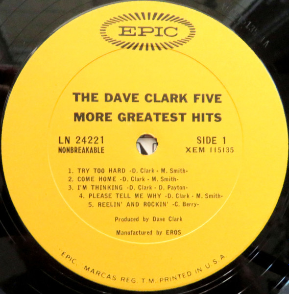 The Dave Clark Five - More Greatest Hits | Epic (LN 24221) - 3 The Dave Clark Five - More Greatest Hits | Epic (LN 24221) - 3