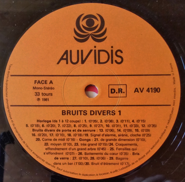 No Artist - Bruits Divers 1 | Auvidis (AV 4190) - 3 No Artist - Bruits Divers 1 | Auvidis (AV 4190) - 3