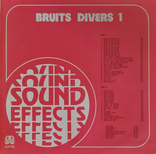 No Artist - Bruits Divers 1 | Auvidis (AV 4190)