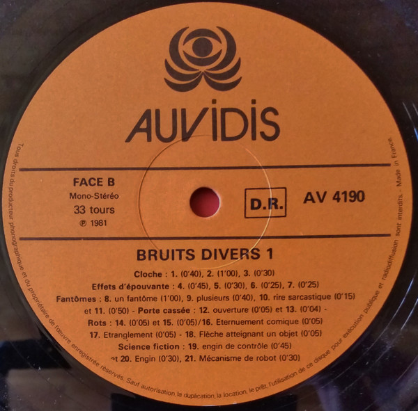 No Artist - Bruits Divers 1 | Auvidis (AV 4190) - 4 No Artist - Bruits Divers 1 | Auvidis (AV 4190) - 4