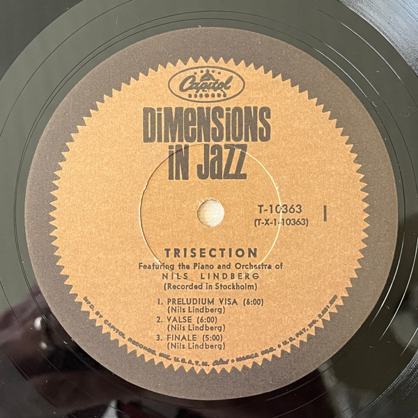Nils Lindberg - Trisection | Capitol Records (T10363) - 3