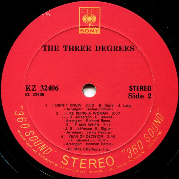 The Three Degrees - The Three Degrees | CBS/Sony (KZ 32406) - 4