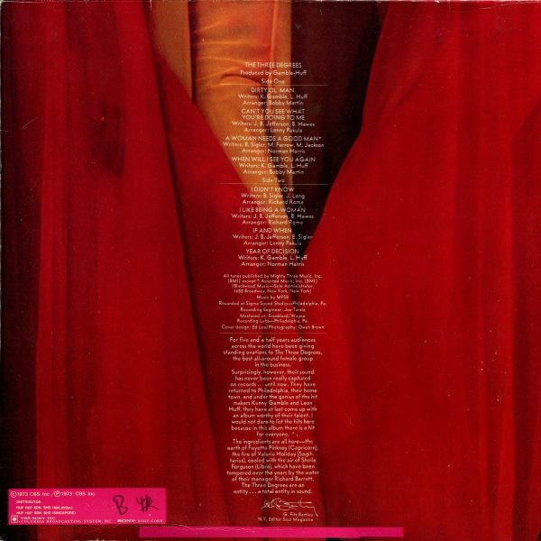 The Three Degrees - The Three Degrees | CBS/Sony (KZ 32406) - 2