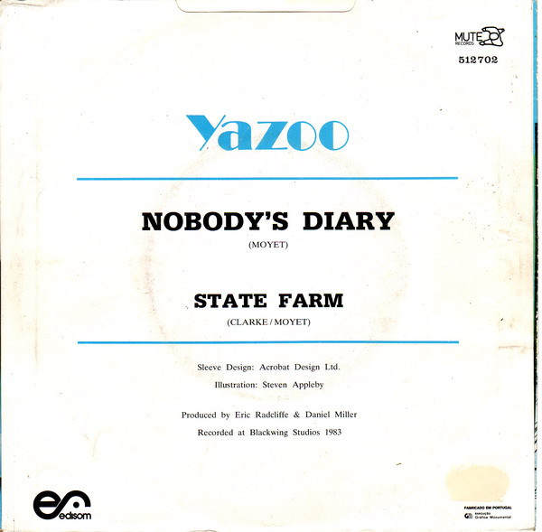 Yazoo - Nobody's Diary | Mute (512 702) - 2