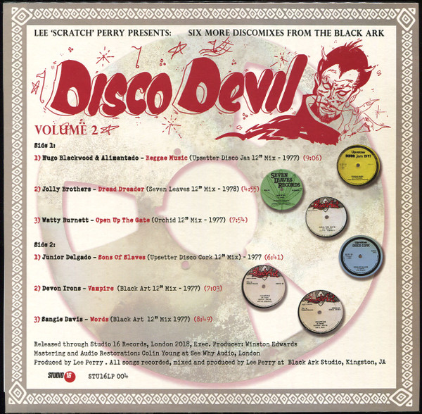 Lee Perry - Disco Devil Vol. 2 (6 More Classic Discomixes From The Black Ark Studio 1977-8) | Studio 16 (STU16LP 004) - 2