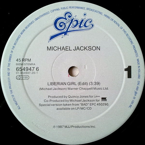 Michael Jackson - Liberian Girl | Epic (654947 6) - 3