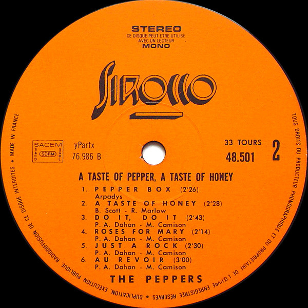 The Peppers - A Taste Of Pepper, A Taste Of Honey | Sirocco (48.501) - 4