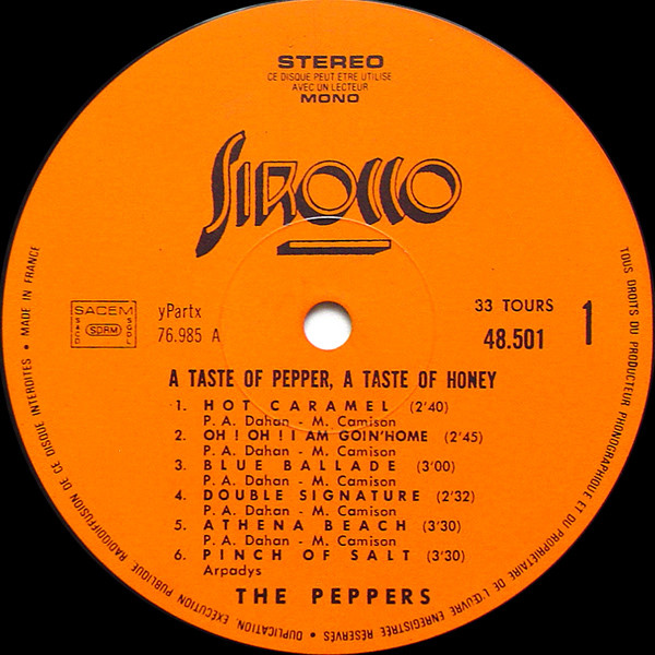 The Peppers - A Taste Of Pepper, A Taste Of Honey | Sirocco (48.501) - 3