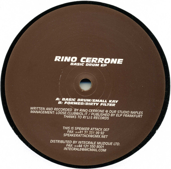 Rino Cerrone - Basic Drum EP | Speaker Attack (SPA007)