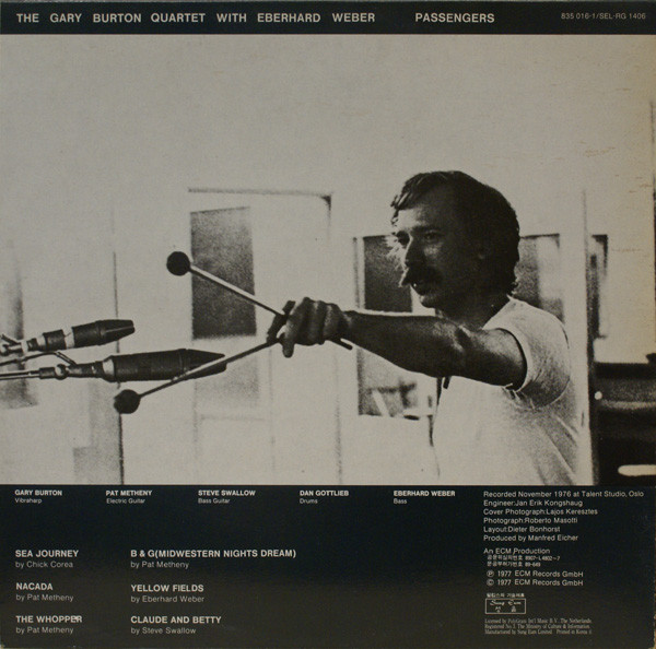 Gary Burton Quartet With Eberhard Weber - Passengers | ECM Records (ECM 1092) - 4 Gary Burton Quartet With Eberhard Weber - Passengers | ECM Records (ECM 1092) - 4