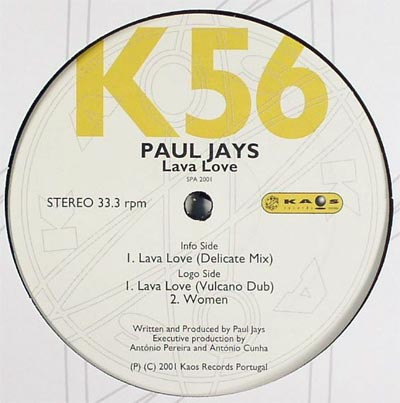 Paul Jays - Lava Love | Kaos Records (K56) - 2