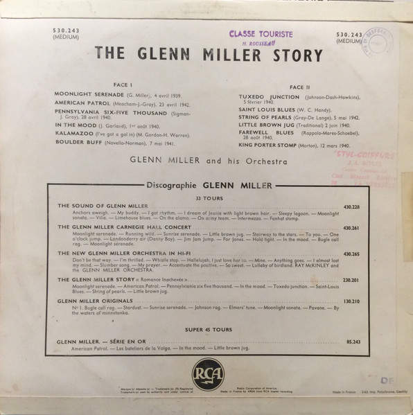 Glenn Miller And His Orchestra - The Glenn Miller Story | RCA Victor (530.243) - 2