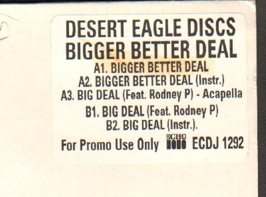 Desert Eagle Discs - Bigger Better Deal | Echo (ECDJ 1292) - main Desert Eagle Discs - Bigger Better Deal | Echo (ECDJ 1292) - main
