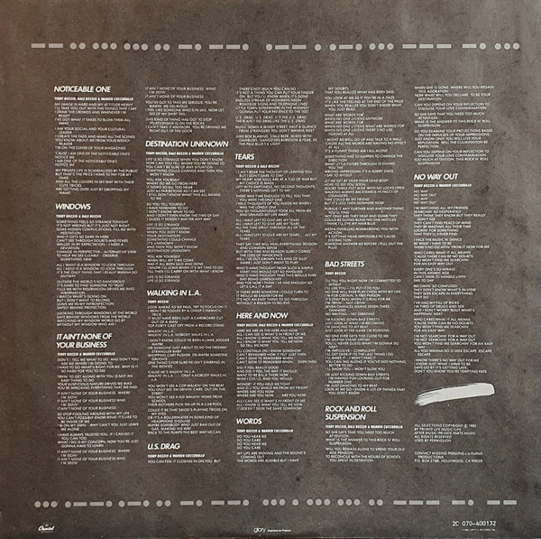 Missing Persons - Spring Session M | Capitol Records (2C 070-400.132) - 4 Missing Persons - Spring Session M | Capitol Records (2C 070-400.132) - 4