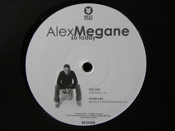 Alex Megane - So Today | BE52 Records (BE52008) - 3