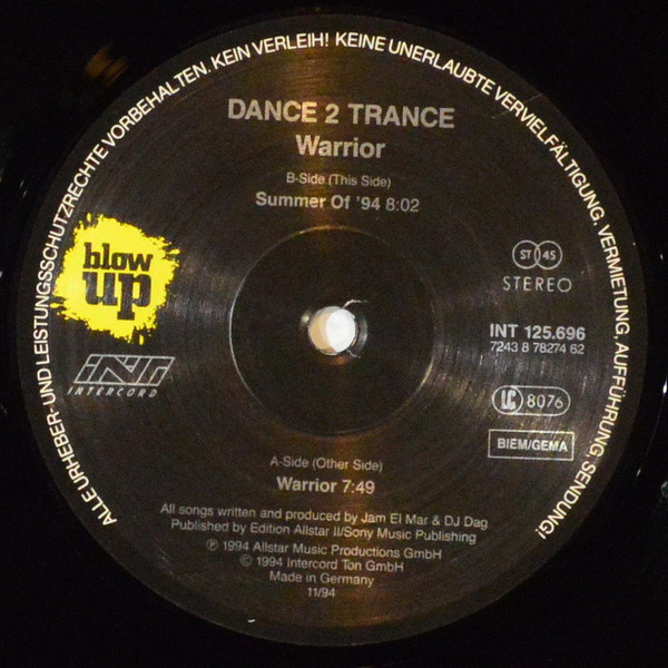 Dance 2 Trance Vox By Vernon - Warrior | Blow Up (INT 125.696) - 3