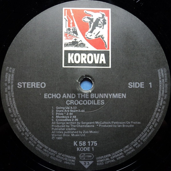 Echo & The Bunnymen - Crocodiles | Korova (WEA 58 175) - 3 Echo & The Bunnymen - Crocodiles | Korova (WEA 58 175) - 3