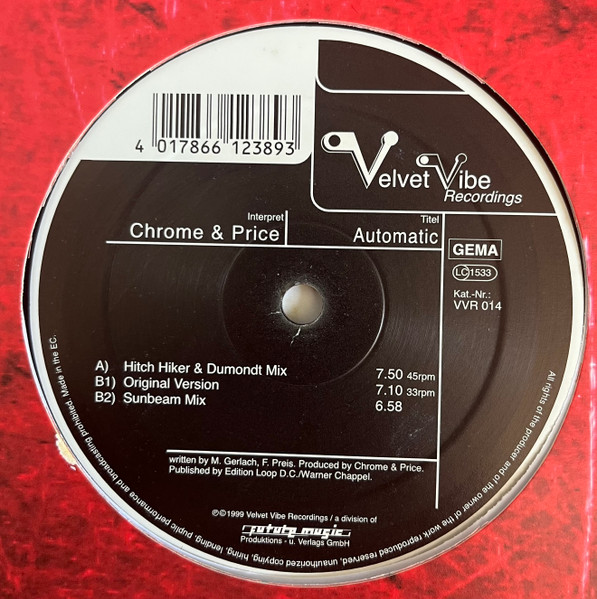 Chrome & Price - Automatic | Velvet Vibe Recordings (VVR 014) - 2 Chrome & Price - Automatic | Velvet Vibe Recordings (VVR 014) - 2