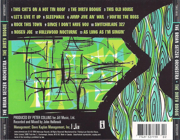 Brian Setzer Orchestra - The Dirty Boogie [CD] | Interscope Records (CINTD 90183) - 2