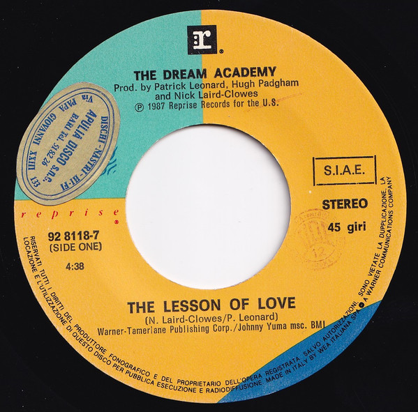 The Dream Academy - The Lesson Of Love | Reprise Records (92 8118-7) - 3