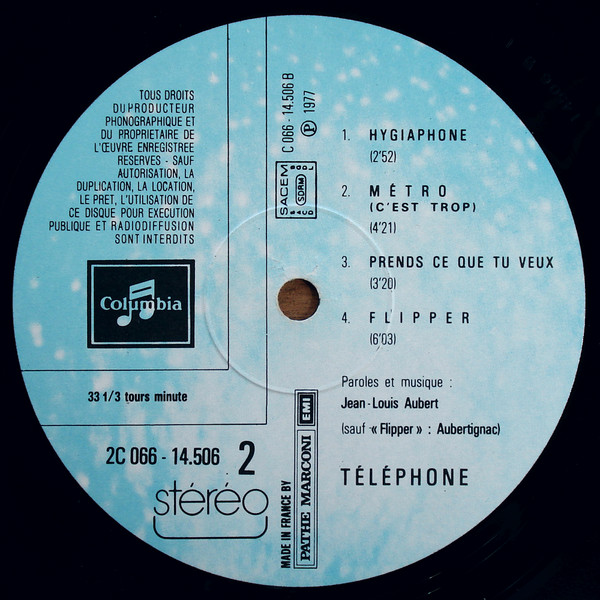 Téléphone - Téléphone | Columbia (2C 066-14.506) - 2