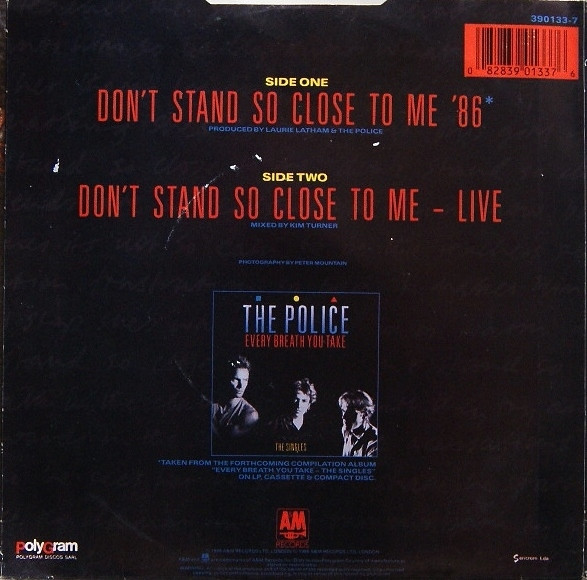 The Police - Don't Stand So Close To Me '86 | A&M Records (390 133-7) - 2