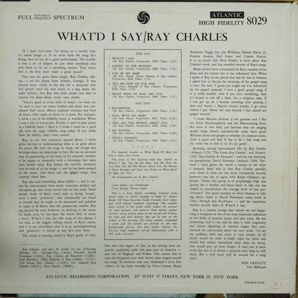 Ray Charles - What'd I Say | Atlantic (8029) - 2 Ray Charles - What'd I Say | Atlantic (8029) - 2