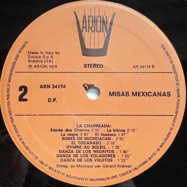 Gérard Krémer - Misas Y Fiestas Mexicanas | Arion (ARN 34174) - 3 Gérard Krémer - Misas Y Fiestas Mexicanas | Arion (ARN 34174) - 3