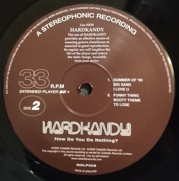 Hardkandy - How Do  You Do Nothing? | Catskills Records (RIDLP008) - 3