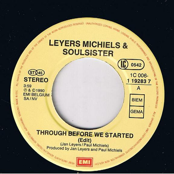 Soulsister - Through Before We Started | EMI (1192837) - 3