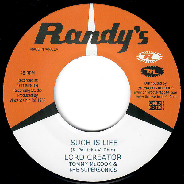 Lord Creator With Tommy McCook & The Supersonics - Such Is Life / Come Down 68 | Randy's (OR125) Lord Creator With Tommy McCook & The Supersonics - Such Is Life / Come Down 68 | Randy's (OR125)