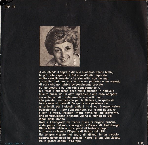 Elena Melik - Il Disco Della Bellezza Vera | Juvena Produits De Beauté (JU PV 11) - 2 Elena Melik - Il Disco Della Bellezza Vera | Juvena Produits De Beauté (JU PV 11) - 2