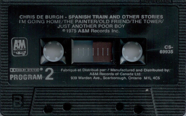 Chris de Burgh - Spanish Train And Other Stories | A&M Records (CS-69935) - 4