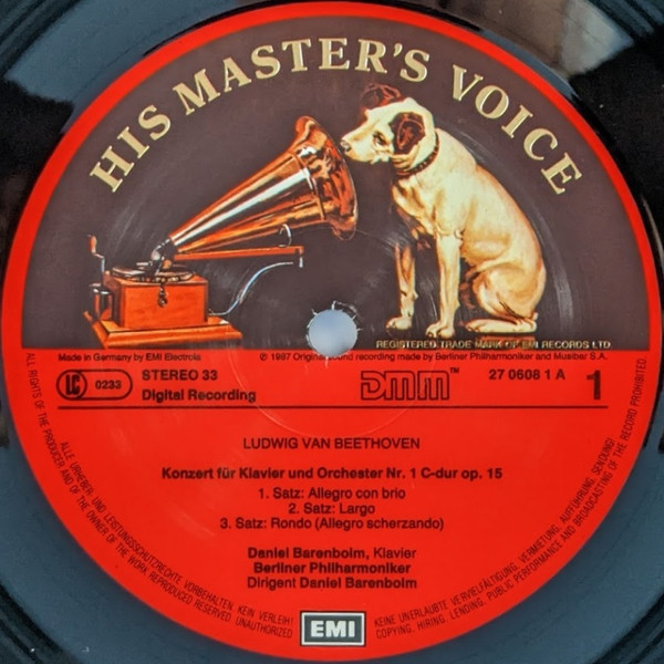 Ludwig van Beethoven , Daniel Barenboim , Berliner Philharmoniker - Klavierkonzerte = Piano Concertos = Concertos Pour Piano 1-5 | His Master's Voice Digital (27 0608 3) - 3