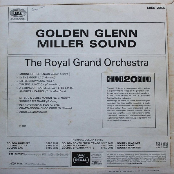 The Royal Grand Orchestra - Golden Glenn Miller Sound | Regal (SREG 2054) - 2
