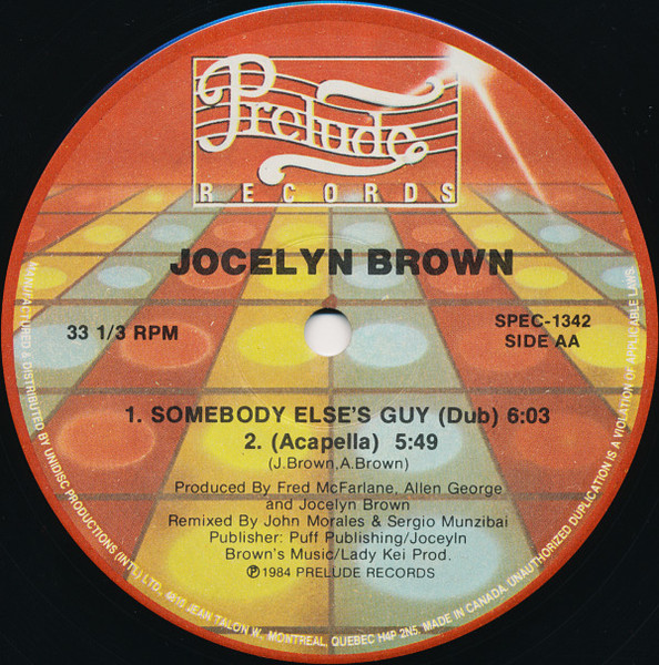 Jocelyn Brown - Somebody Else's Guy | Prelude Records (SPEC-1342) - 4 Jocelyn Brown - Somebody Else's Guy | Prelude Records (SPEC-1342) - 4
