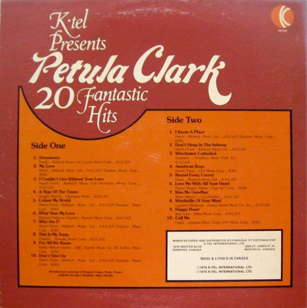 Petula Clark - 20 Fantastic Hits | K-Tel (NC-454) - 2