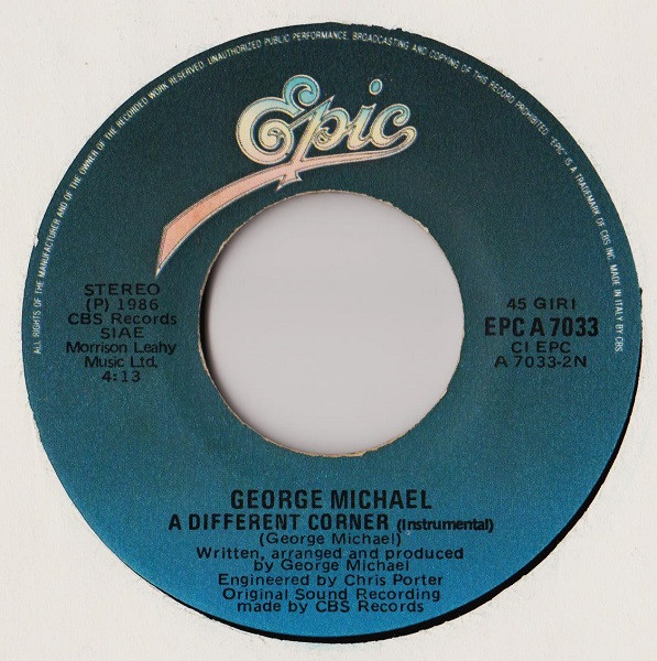 George Michael - A Different Corner | Epic (EPC A 7033) - 4