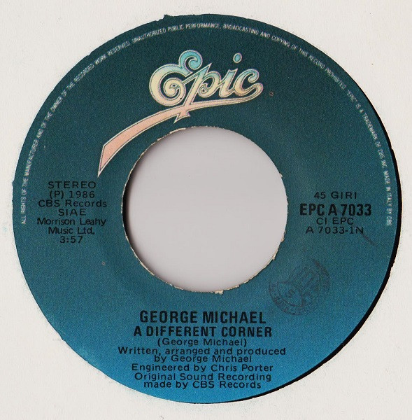 George Michael - A Different Corner | Epic (EPC A 7033) - 3